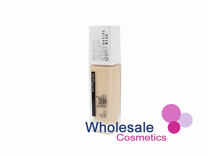 6 x Maybelline SuperStay Active Wear 30Hr Foundation Security Label - 02 NAKED IVORY
